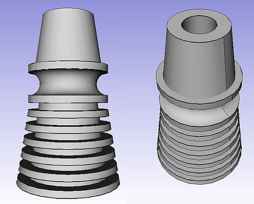 Poste modelado no FreeCad