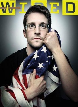 Edward Snowden na capa da revista Wired de set/out 2014